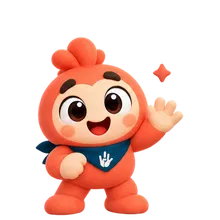 Eskubi, la mascota de la app, saludando